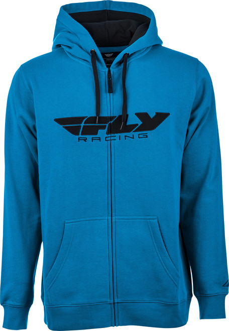 Fly Corporate Zip Up Hoodie Blue/Black Lg