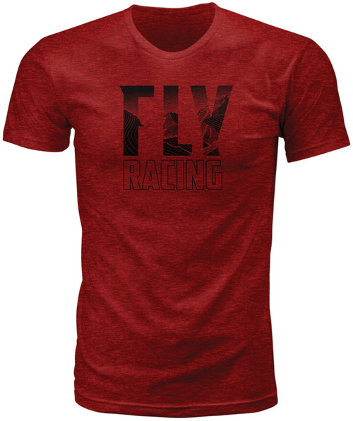 Fly Mountain Tee Blaze Red Heather Lg
