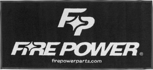 Floor Rug Black/White 73"X33" FIREPOWER RUG Floor Rug Black/White 73"X33" FIREPOWER RUG