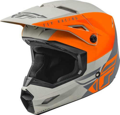Kinetic Straight Edge Helmet Matte Orange/Grey Lg Kinetic Straight Edge Helmet Matte Orange/Grey Lg