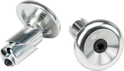 Aluminum Bar End Plugs Silver