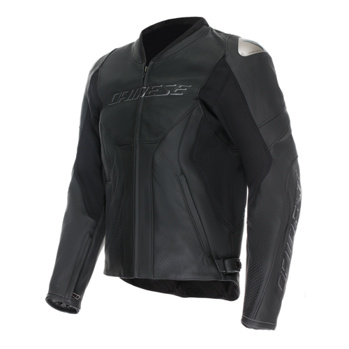 Dainese Racing 5 Perforated Leather Jacket Black/Black/Black Size - 56