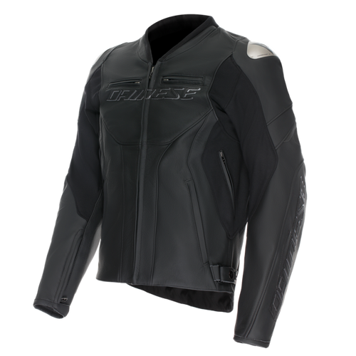 Dainese Racing 5 Leather Jacket Black/Black/Black Size - 52