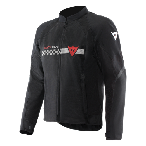 Dainese Herosphere Air Tex Jacket Black/White Stripes/Red Size - 58