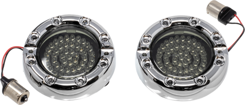 Prem Bezel Led Insert 1156 Red Chrome Prem Bezel Led Insert 1156 Red Chrome