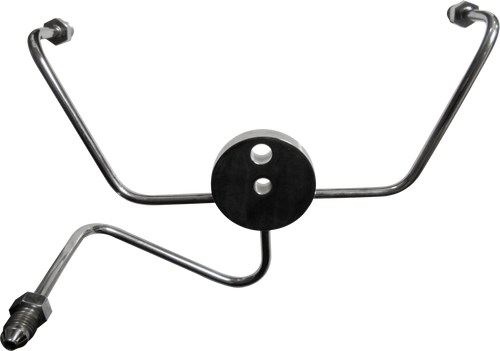 Front Brake Spider Wideglide Chrome 3an Fittings Front Brake Spider Wideglide Chrome 3an Fittings