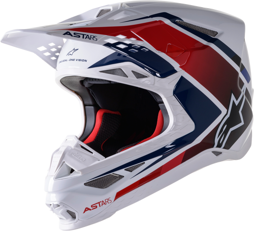 S.Tech S M10 Carbon Meta2 Helmet Wht/Red/Blue Glossy Xl