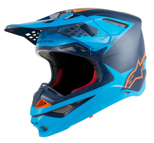S.Tech S M10 Meta Helmet Black/Aqua/Orange Lg S.Tech S M10 Meta Helmet Black/Aqua/Orange Lg