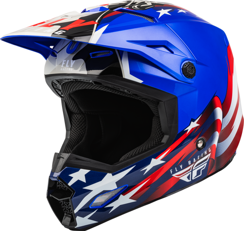 Kinetic Patriot Helmet Red/White/Blue Sm