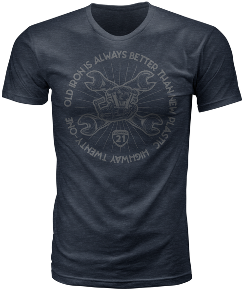 Old Iron Tee Midnight Navy Lg