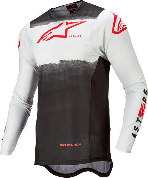 Supertech Foster Jersey White/Black/Red Fluo Sm