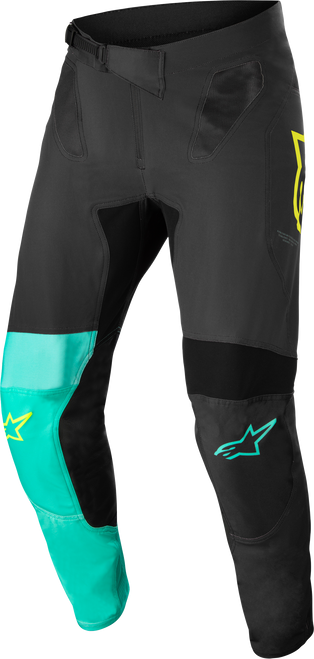 Supertech Blaze Pants Blk/Pastel Grn/Ylw Fluo Sz 38