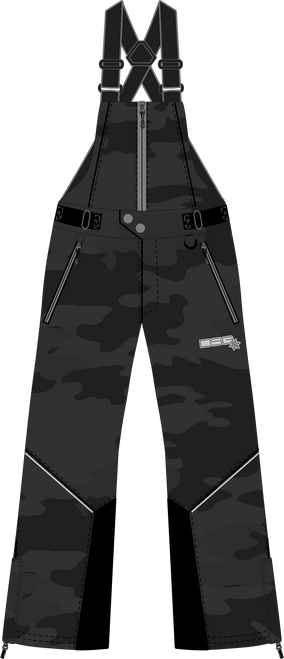 Craze 5.0 Bib Charcoal Camo 3x