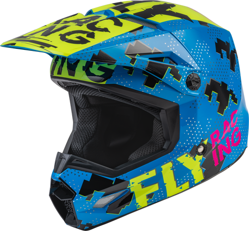 Youth Kinetic Scan Helmet Blue/Hi Vis/Pink Yl Youth Kinetic Scan Helmet Blue/Hi Vis/Pink Yl