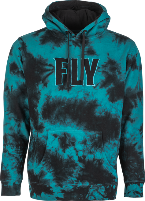 Fly Tie Dye Pullover Hoodie Turquoise/Black Lg Fly Tie Dye Pullover Hoodie Turquoise/Black Lg