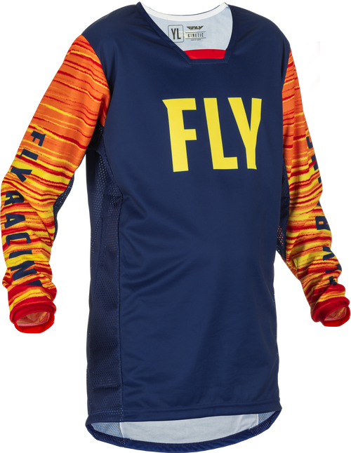 Youth Kinetic Wave Jersey Navy/Yellow/Red Yx