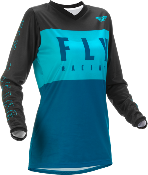 Women's F 16 Jersey Aqua/Dark Teal/Black Lg