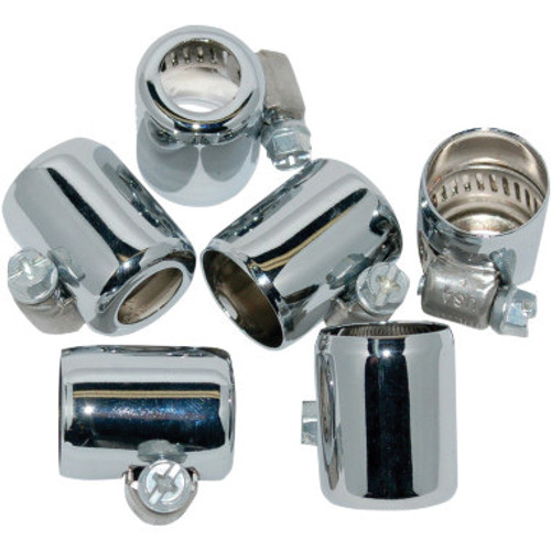 Chrome 1/4" To 5/16" Id Hose Clamps 6 Pk Chrome 1/4" To 5/16" Id Hose Clamps 6 Pk