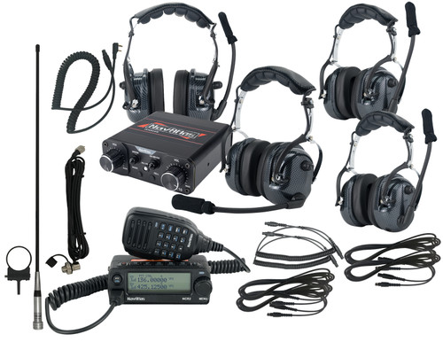 4 Person Over Head Headset Communication Package 4 Person Over Head Headset Communication Package