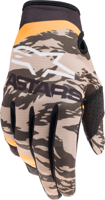 Radar Gloves Military Sand Camo/Tangerine Md Radar Gloves Military Sand Camo/Tangerine Md