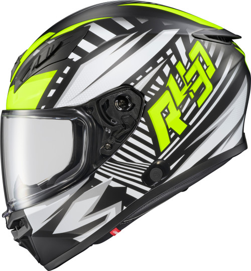 Exo R430 Full Face Helmet Head Trip Hi Viz Lg