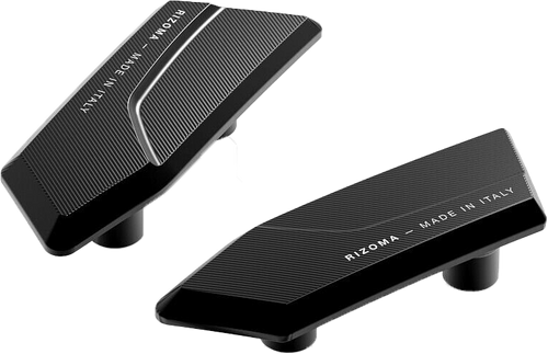 Mirror Block Off Plates Pair Black Bmw