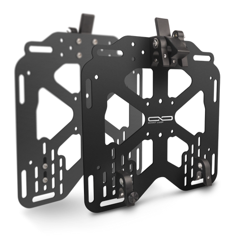 Giant Loop Pannier Mounts - 18mm Round Tubing Hangers - Black