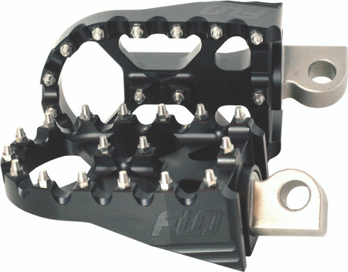 Moto Style Footpeg Set Flat Black 2"X3.125"