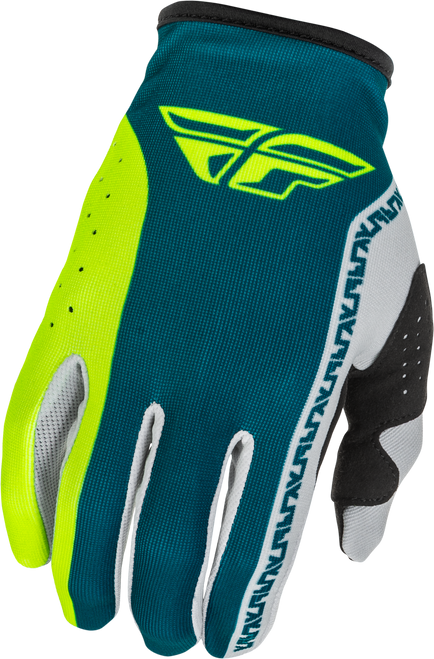 Lite Gloves Grey/Lime/Teal Lg