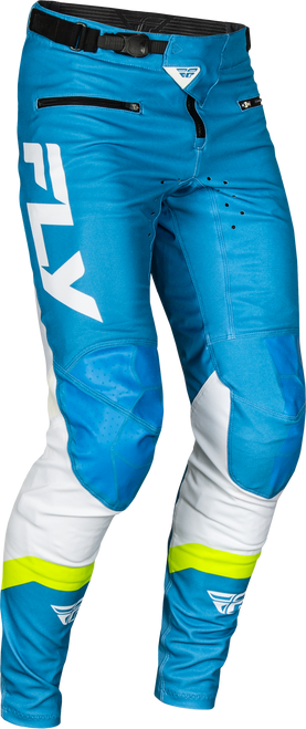 Youth Rayce Bicycle Pants Blue/White/Lime Green Sz 22