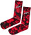 Tie Dye Crew Socks Red Sm