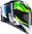 Exo R1 Air Full Face Helmet Carbon Rastor Wht/Grn/Blue 2x