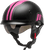 Hh 65 Half Helmet Full Dressed Twin Matte Black/Pink Sm