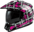 Gm 11s Dual Sport Pink Ribbon Riders Snow Helmet Blk/Pink Lg
