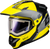 Gm 11s Ronin Snow Helmet W/ Elec Shld Yellow/Slvr/Grey Xl