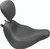 Mustang 18-21 Harley Heritage Classic & Deluxe Wide Tripper Solo Seat w/Driver Backrest - Black