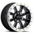 Raceline A71 Mamba 14x7in/4x156 BP/4+3 10mm Offset/132.5mm Bore - Blk & Machined Ring Beadlock Wheel