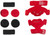 K300 Knee Brace Pad Set Red (Right)