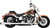 American Outlaw Duals Chrome W/Black Tip Softail American Outlaw Duals Chrome W/Black Tip Softail