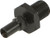 Sniper 2 Straight Male Adapter Black 7/16 24