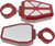 Billet Side Mirrors Diamond Red 1.75" Billet Side Mirrors Diamond Red 1.75"