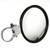 Round Convex Glass Billet Arm Side Mirror Silver 5"