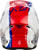 Youth Kinetic Drip Helmet Red/White/Blue Ys