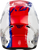 Youth Kinetic Drip Helmet Red/White/Blue Yl