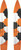 Pr/ Sly Dog Powderhound Ski 7" Camo Orange/Black/White Pr/ Sly Dog Powderhound Ski 7" Camo Orange/Black/White