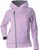 Diagonal Zip Hoodie Pink/Heather S