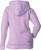 Diagonal Zip Hoodie Pink/Heather S