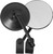 Universal 4" Round Mirror 4" Stem Black