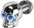 Lighted Skull Lic Plate Screw Blue