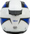 Youth Gm 49y Full Face Deflect Helmet White/Blue Ys